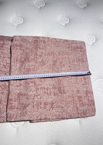 Pembe keten Kırlent kılıfı - Görsel 3