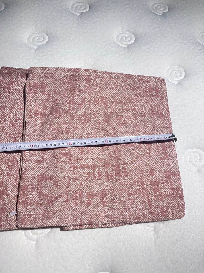 Pembe keten Kırlent kılıfı - Görsel 3