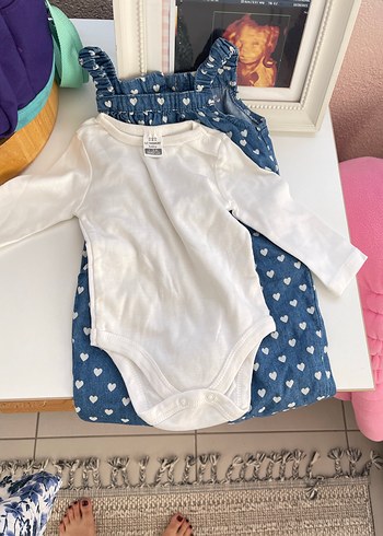 Mavi Dantel Detaylı Kız Çocuk Elbise 3 ürün tek fiyat - Görsel 2