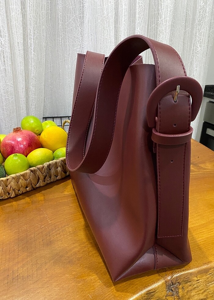 Yumuşak deri büyük kullanışlı çanta - Görsel 3