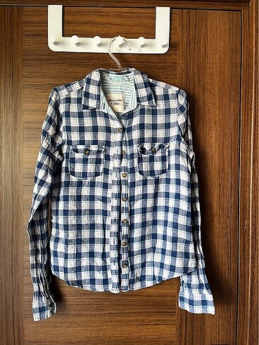 Abercrombie & Fitch Orijinal mavi kareli gömlek