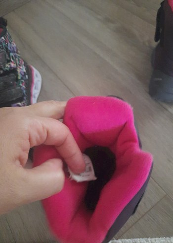 27 Beden mor Renk Kız Çocuk Mor Kauçuk Botlar Velcro