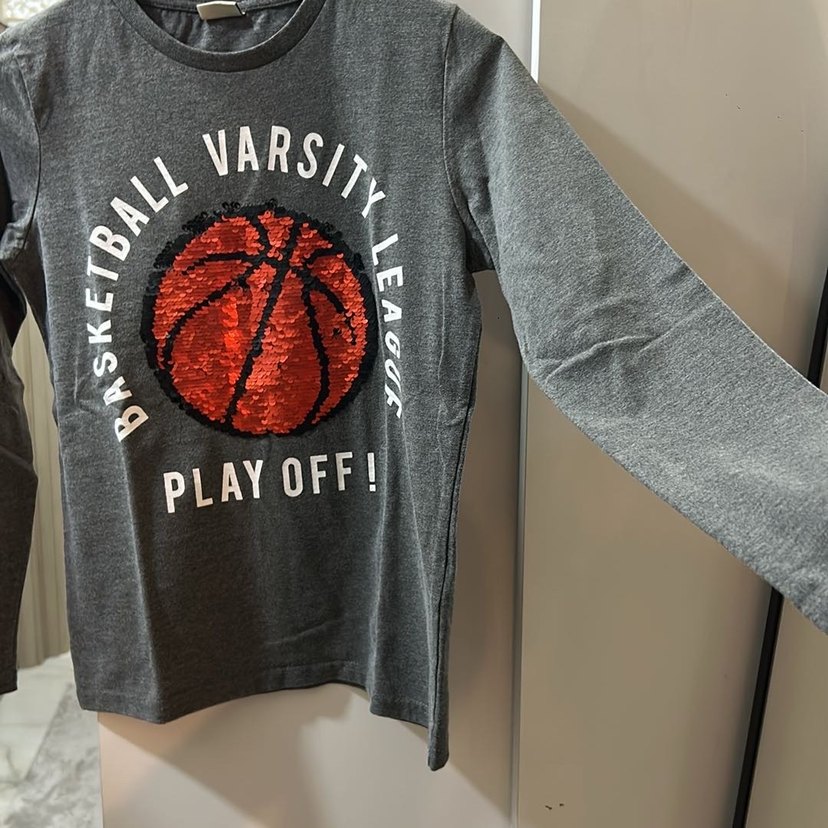 Erkek Çocuk Gri Uzun Kollu Sweatshirt - Görsel 3