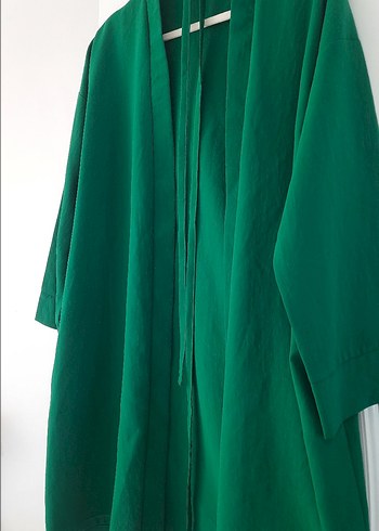 Uzun Yeşil kimono tunik - Görsel 2