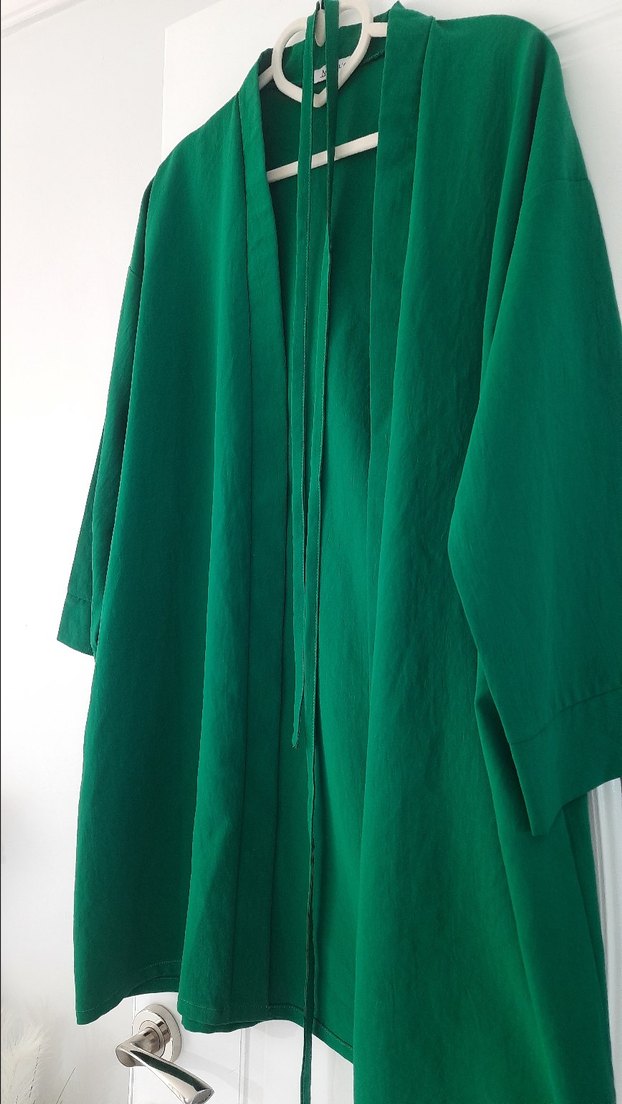 Uzun Yeşil kimono tunik - Görsel 2