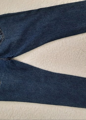 Erkek Lacivert Düğmeli Regular Fit Denim Jean - Görsel 3