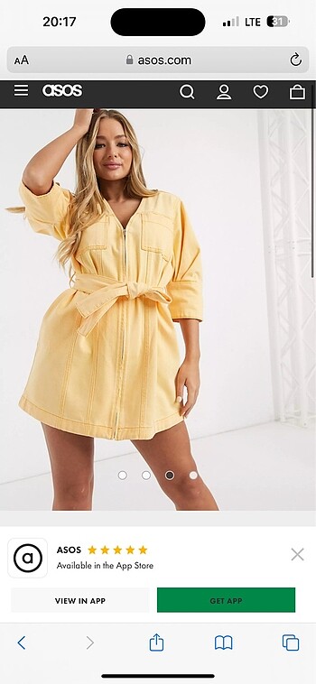 asos denim elbise