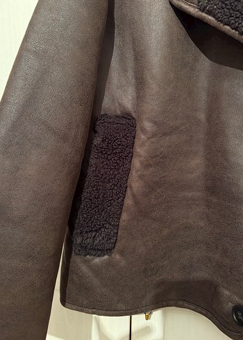 Zara Kahverengi İçi Yünlü Ceket - Görsel 4