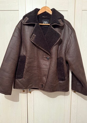 Zara Kahverengi İçi Yünlü Ceket - Görsel 2