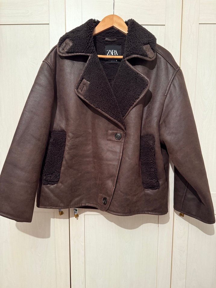 Zara Kahverengi İçi Yünlü Ceket - Görsel 2