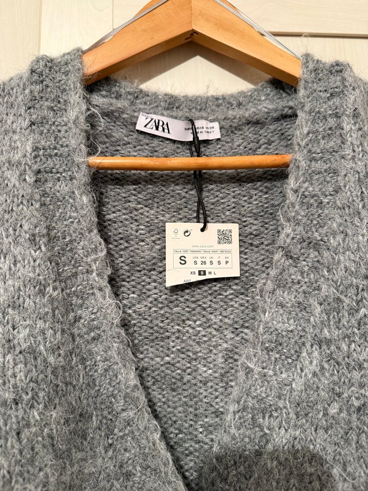 Zara Uzun Triko Hırka - Görsel 4