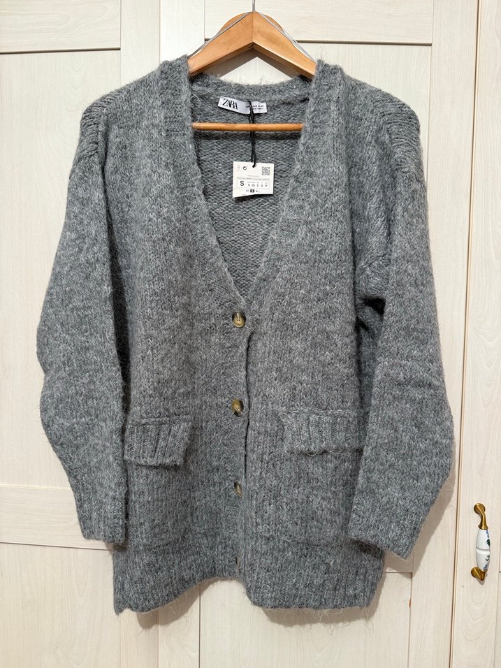 Zara Uzun Triko Hırka - Görsel 3