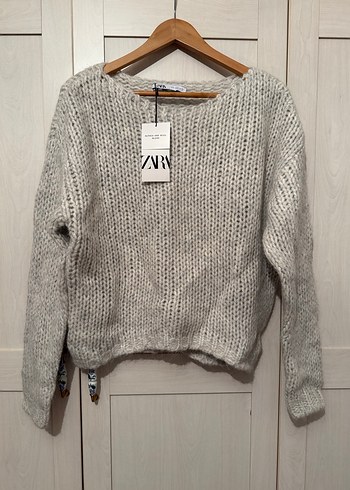 Zara Alpaka yünü ve Yün Karışımı Örgü Kazak - Görsel 3