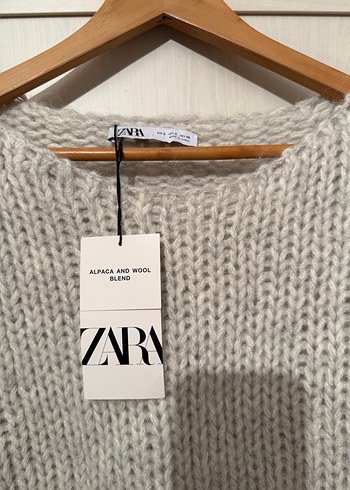 Zara Alpaka yünü ve Yün Karışımı Örgü Kazak - Görsel 4