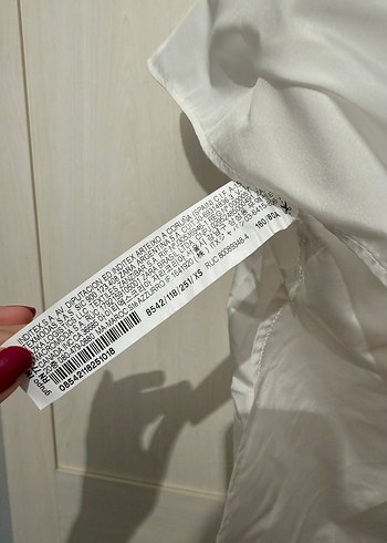 Zara Taş Düğmeli Beyaz Gömlek - Görsel 8