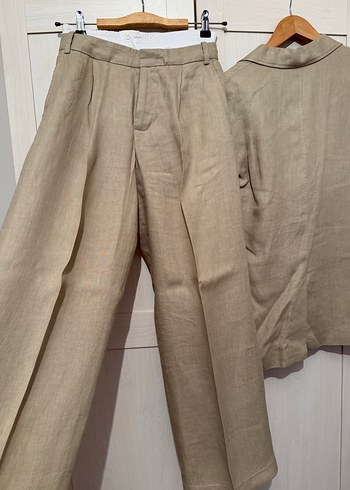 Zara Keten Blazer Ceket Pantolon Takım - Görsel 7