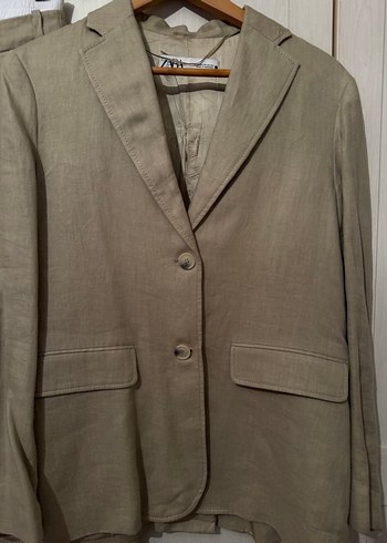 Zara Keten Blazer Ceket Pantolon Takım - Görsel 3