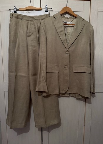 Zara Keten Blazer Ceket Pantolon Takım - Görsel 2