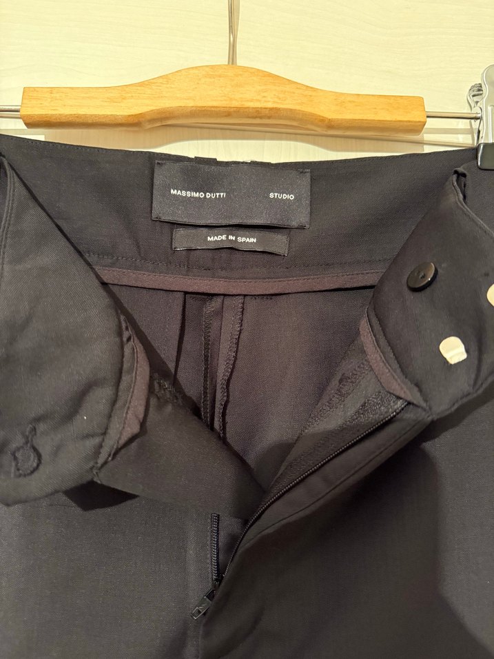 Massimo Dutti Studio Siyah Kumaş Pantolon - Görsel 4