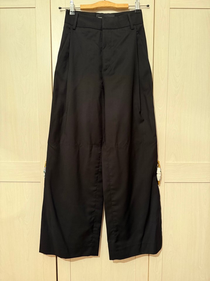 Massimo Dutti Studio Siyah Kumaş Pantolon - Görsel 2