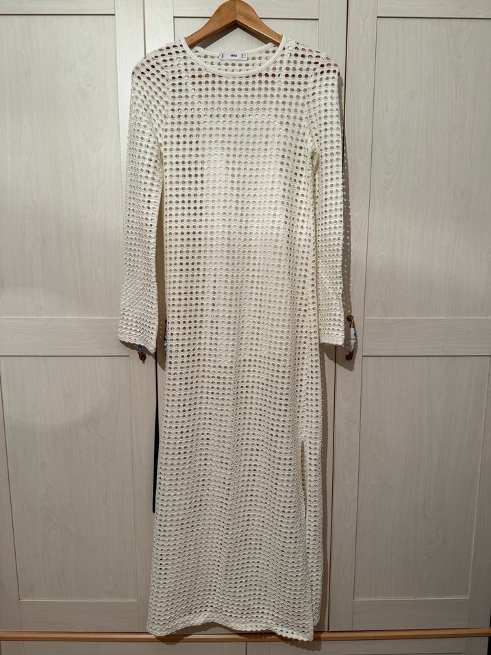 Mango Delikli Koton Elbise - Görsel 3