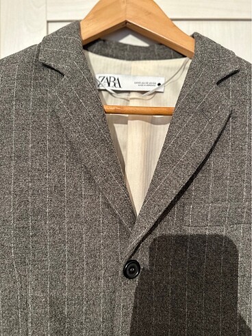 xs Beden Zara Çizgili Yün Blazer Ceket