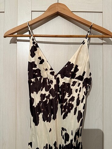 xs Beden çeşitli Renk Zara Printed Saten Elbise