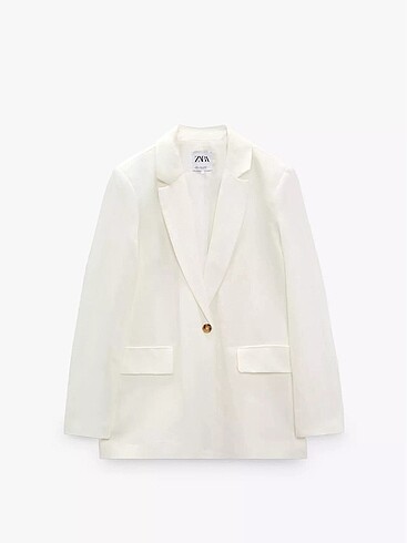 Zara Keten Karışımlı Blazer Ceket