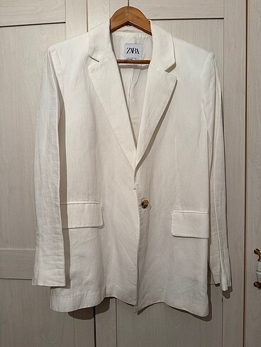Zara Zara Keten Karışımlı Blazer Ceket