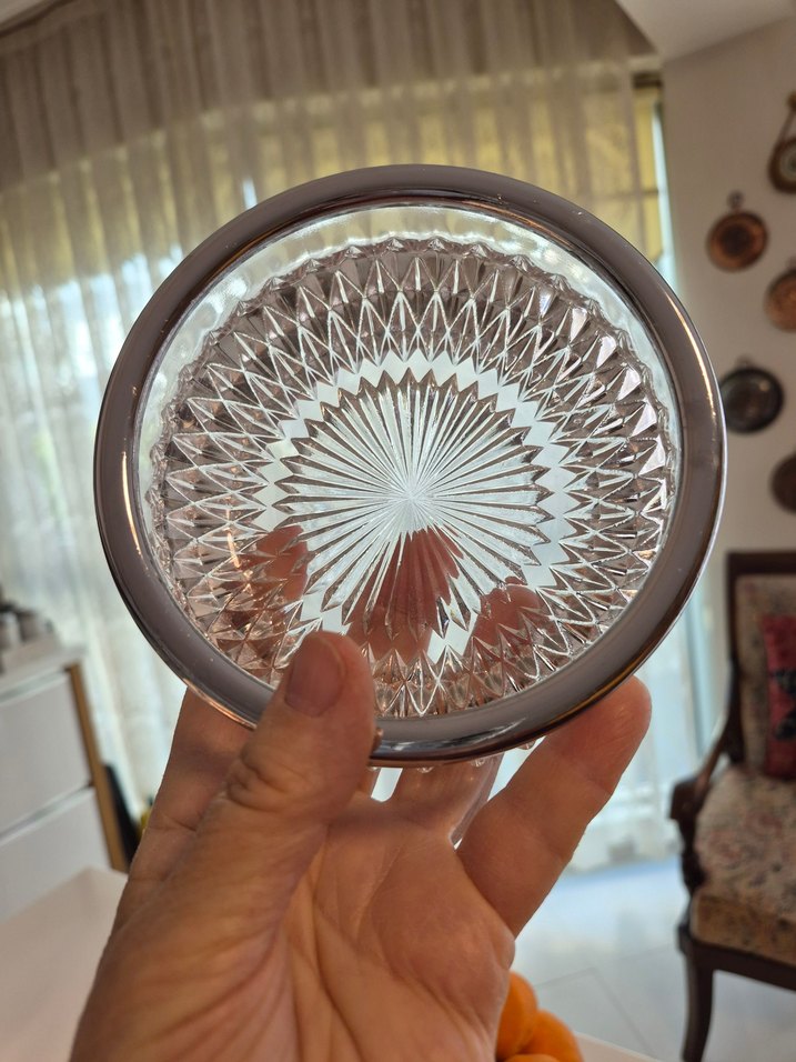 alman kristali kenar kısımları gümüş kaplama - Görsel 5