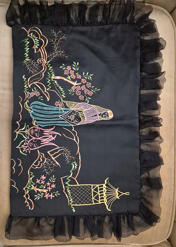 vintage fırfırlı kırlent - Görsel 2