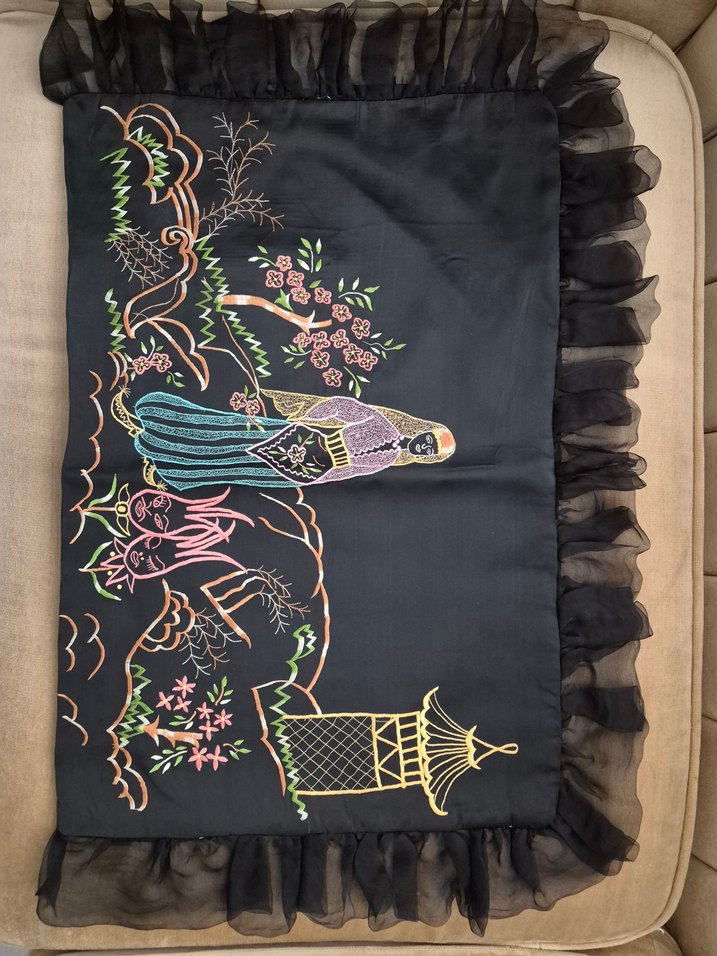 vintage fırfırlı kırlent - Görsel 2