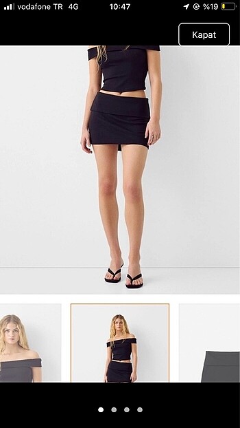 Bershka bershka katlanmış belli etek