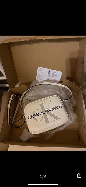 calvin klein beyaz çanta