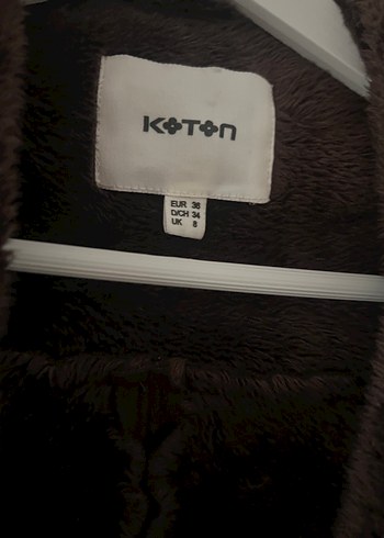 Koton Kaban Kahverengi Süet Kemerli Midi Kadın Kaban - Görsel 3