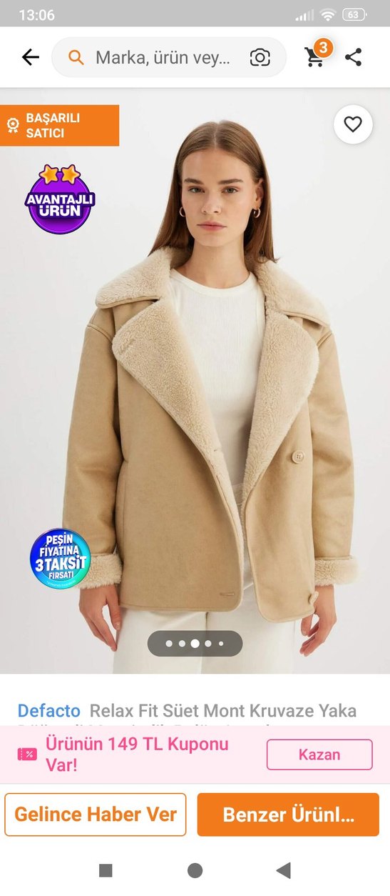 DeFacto kadın mont - Görsel 2