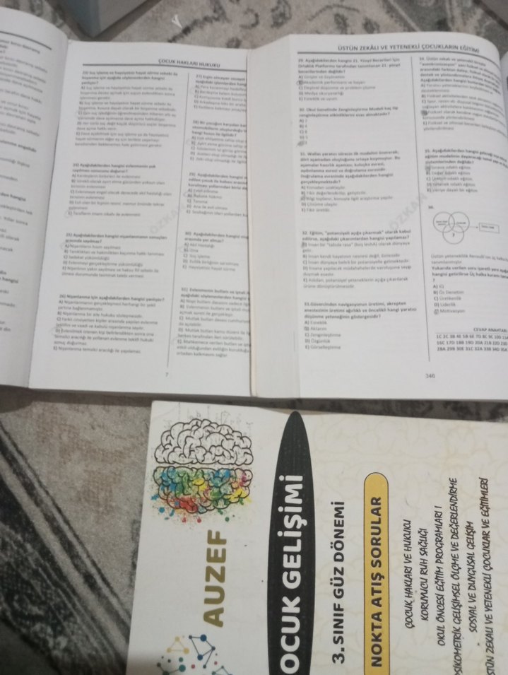 Çözümlü Soru Bankası ve nokta atış kitabı AUZEF çocuk gelişimi - Görsel 2