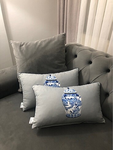 2 adet bleu blanc kırlent kılıfı 30x50cm