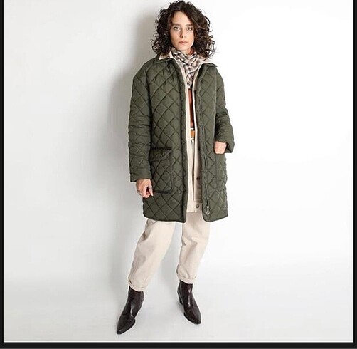 Suud collection haki kapitone mont/ceket