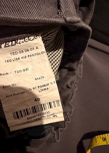 Erkek Gri ted okul Pantolon - Görsel 8