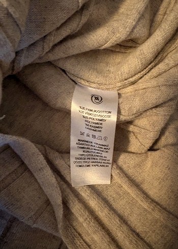 Bej Uzun Kollu kaşmir Örgü Kadın elbise vakko - Görsel 7