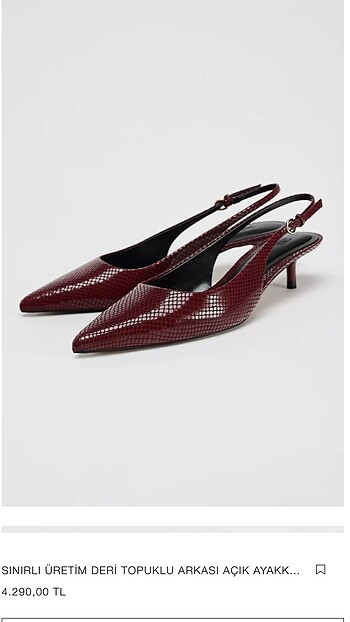 Zara bordo ayakkabı
