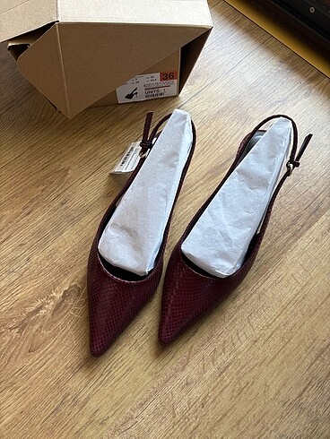 Zara bordo ayakkabı - Görsel 6