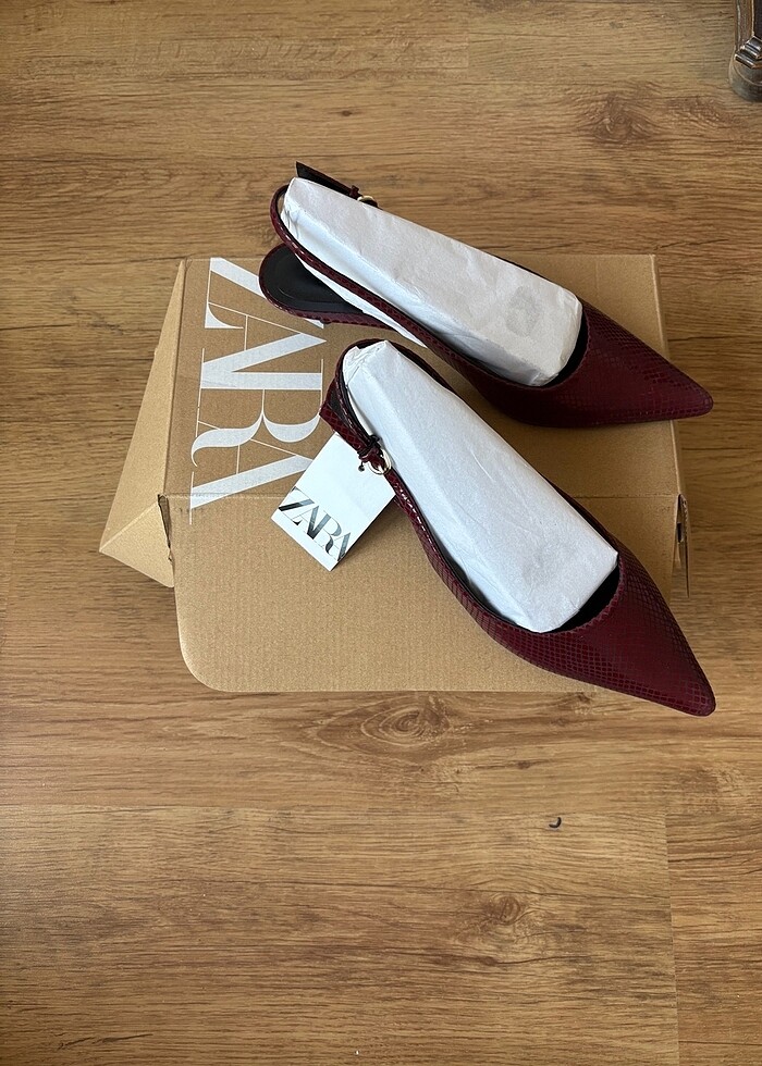 Zara bordo ayakkabı - Görsel 4