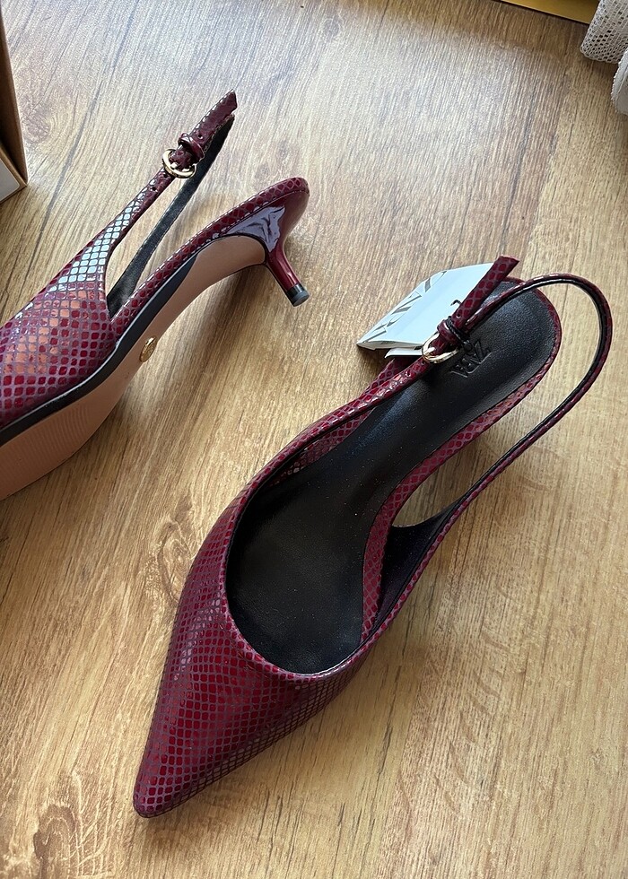 Zara bordo ayakkabı - Görsel 2