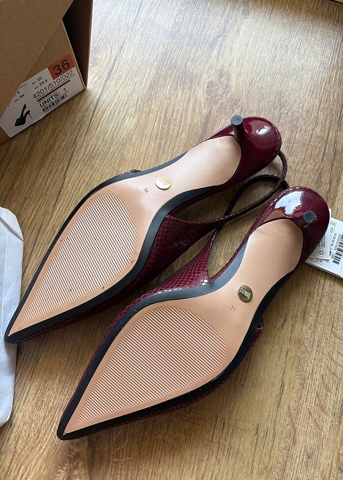 Zara bordo ayakkabı - Görsel 5