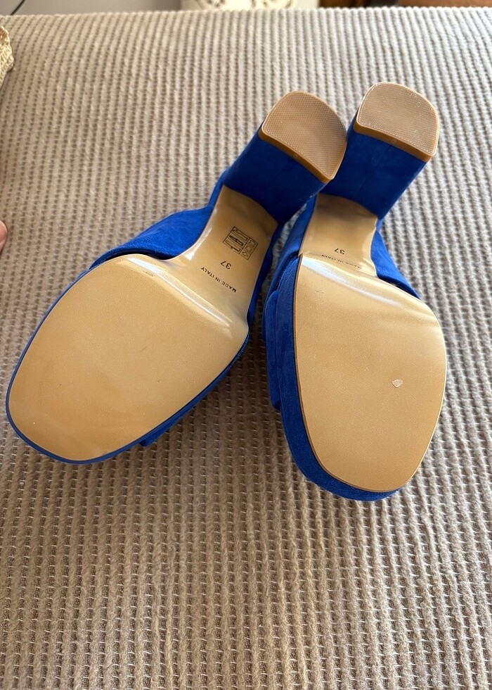 Gece mavisi İtalyan terlik - Görsel 2