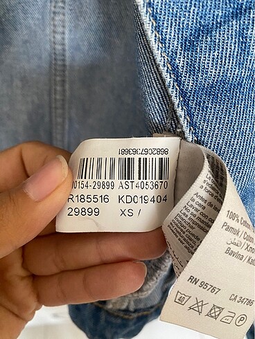xs Beden mavi Renk Kot ceket