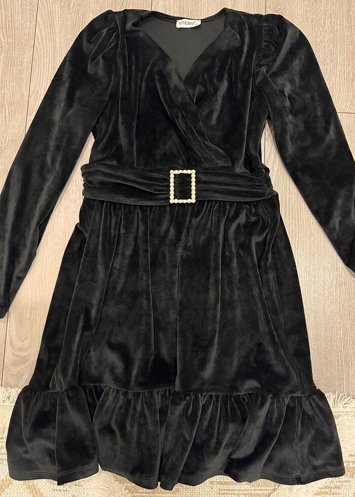 Kadife elbise - Görsel 4