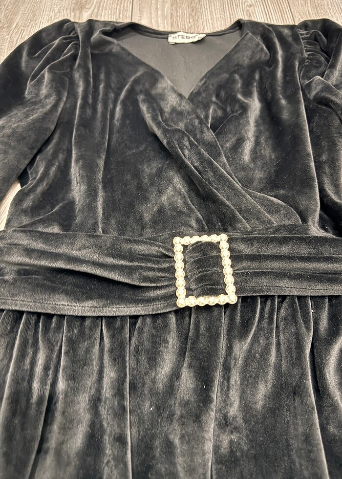 Kadife elbise - Görsel 3